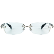 Chrome frameless glasses