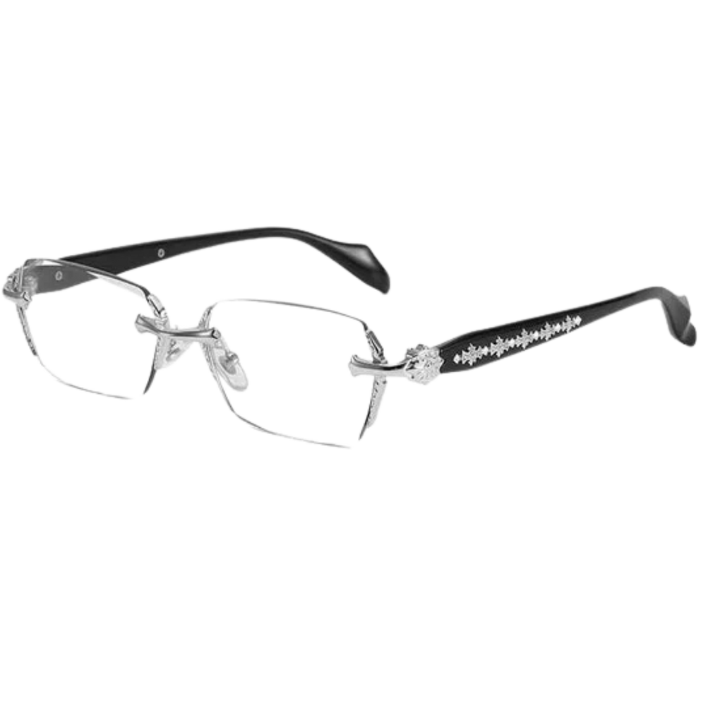 Chrome frameless glasses