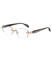 Chrome frameless glasses