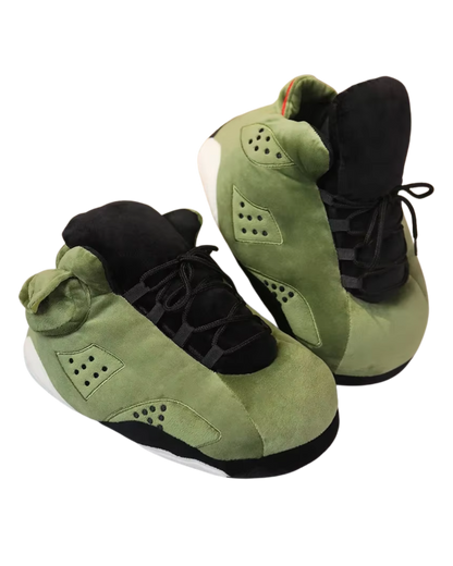 Plush jordan slippers